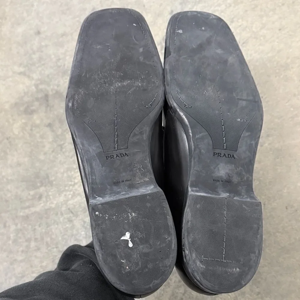 Prada Men's Classic Black Leather Loafers